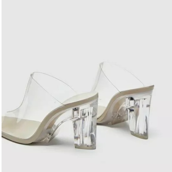 Zara Shoes - ZARA Clear / Transparent / Frosted Heels Mules
